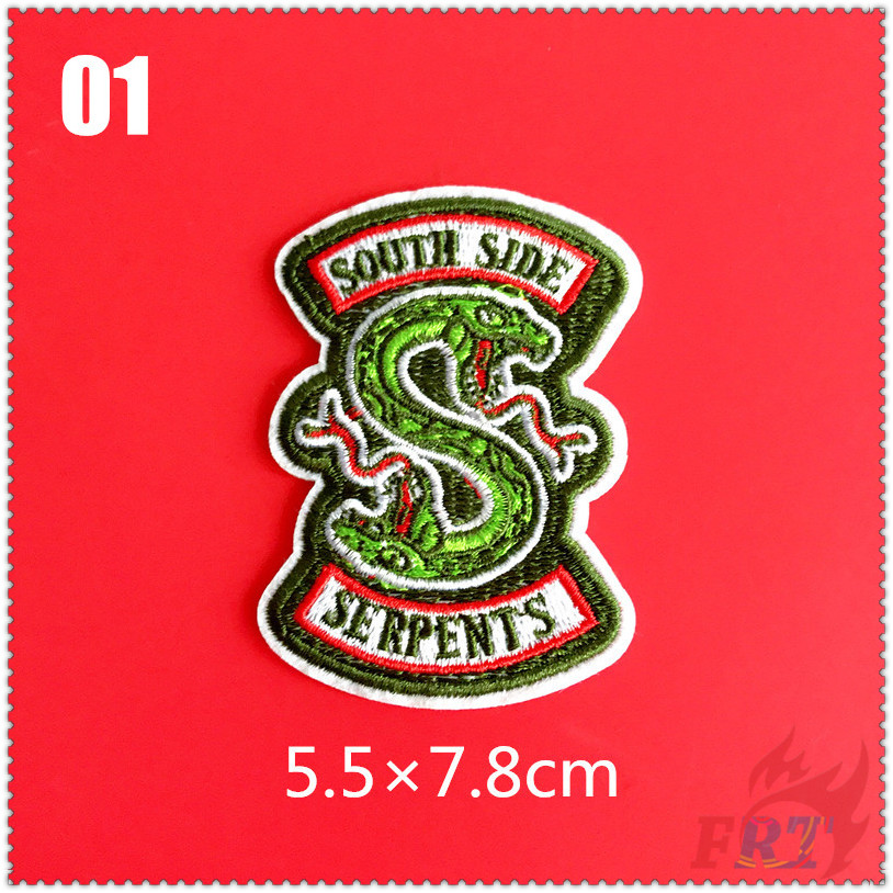 ✿ Sticker Ủi Thêu Hình Rắn Nam Bên TV Show: Riverdale ✿ 1 Sticker Ủi Thêu Hình Huy Hiệu