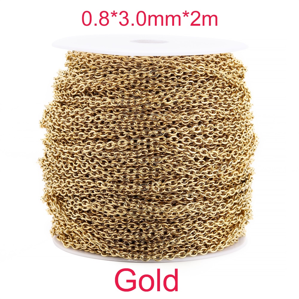 St.kunkka Chuỗi Xích Bằng Thép Không Gỉ Dài 2m Dùng Làm Vòng Cổ/Vòng Tay Thủ Công