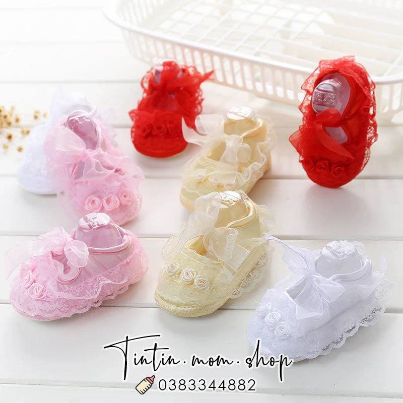 Giày nơ cho bé gái 0-12M (Duy nhất size 11cm)