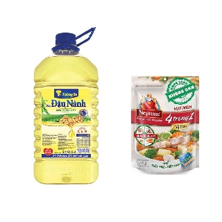 Chai Dầu Ăn Đậu Nành Tường An 5L Tặng Gói Hạt Nêm 150gr