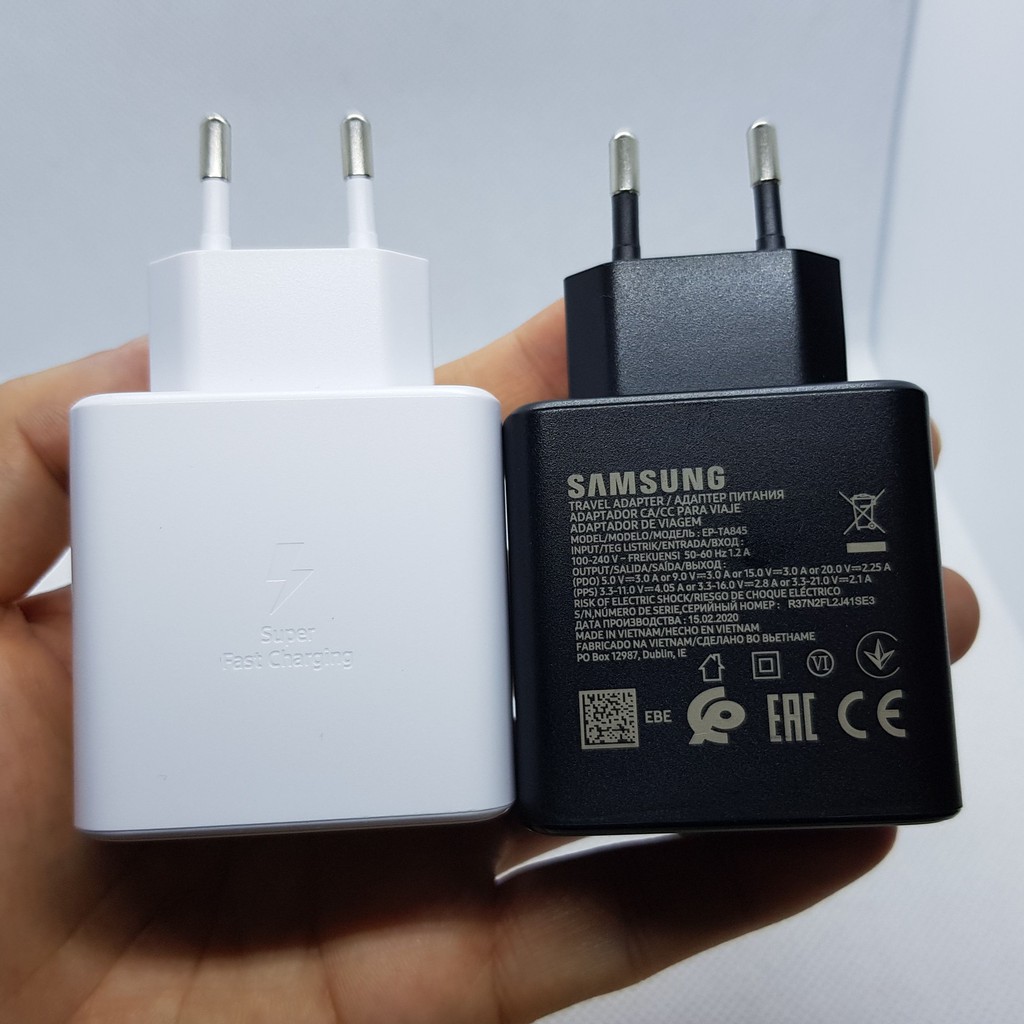 Bộ sạc siêu nhanh Samsung 45W, dùng cho điện thoại samsung note 10, Note 20, S22 Ultra