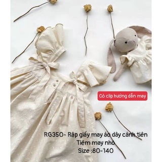 RG350_Rập giấy may áo dây cánh tiên bé gái