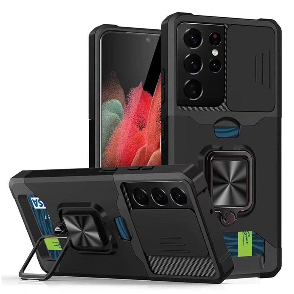 BTLIMER Ốp Điện Thoại Kiểu Giáp Kèm Giá Đỡ Nhẫn Chống Rơi Sang Trọng Cho Samsung Galaxy S22