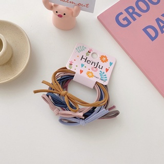 Set 6 Dây Thun Cột Tóc Co Giãn Nhiều Màu Sắc