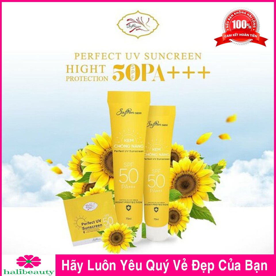 Kem Chống Nắng❤️FREE SHIP❤️Kem Chống Nắng SAFFRON Giúp Bảo Vệ Da Khỏi Tia UVA và UVB