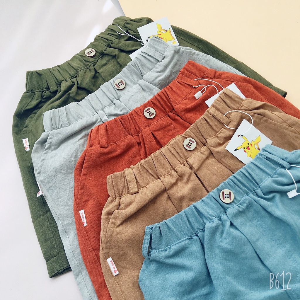 Quần short đũi cho bé trai size 1-5 tuổi nhiều màu