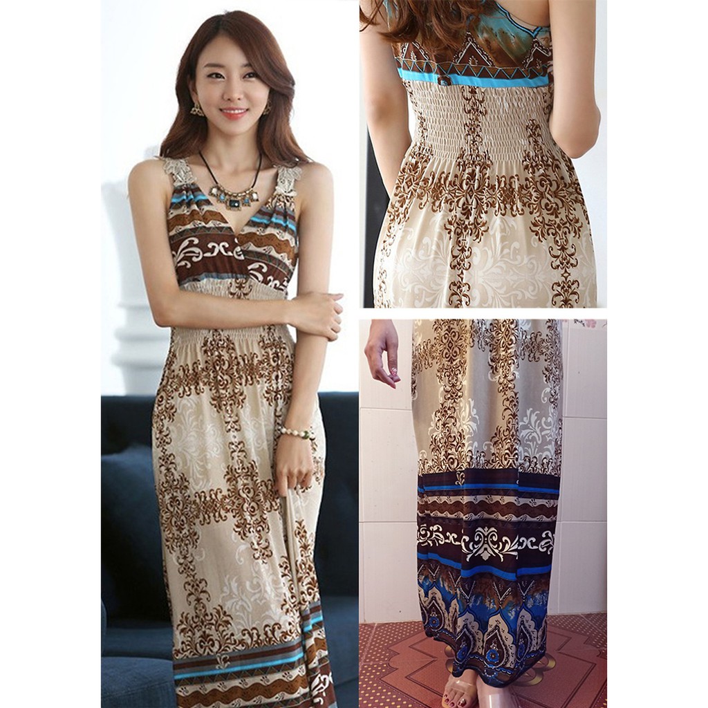 Đầm Maxi Thun Lụa Mềm Mại (Free Size) | BigBuy360 - bigbuy360.vn
