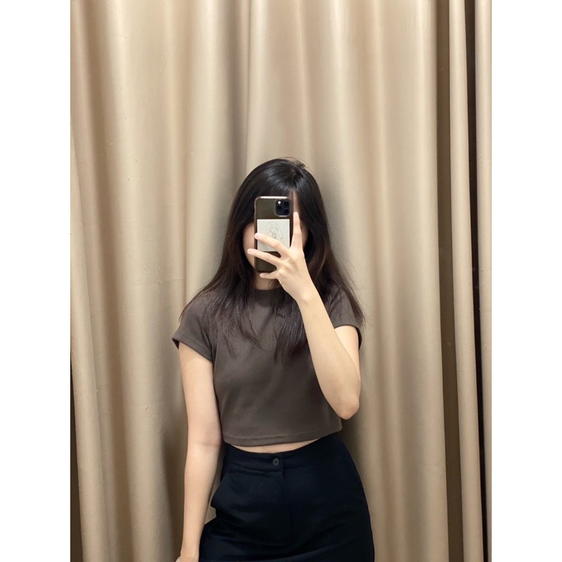 Áo Basic croptop trơn RUCHAN