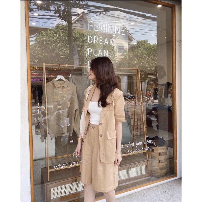 Quần short Nữ - LINEN SHORT - Nhà Lyzin