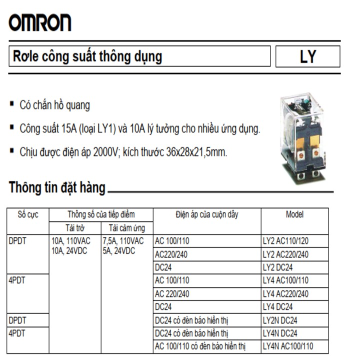 Relay omron LY4N DC24