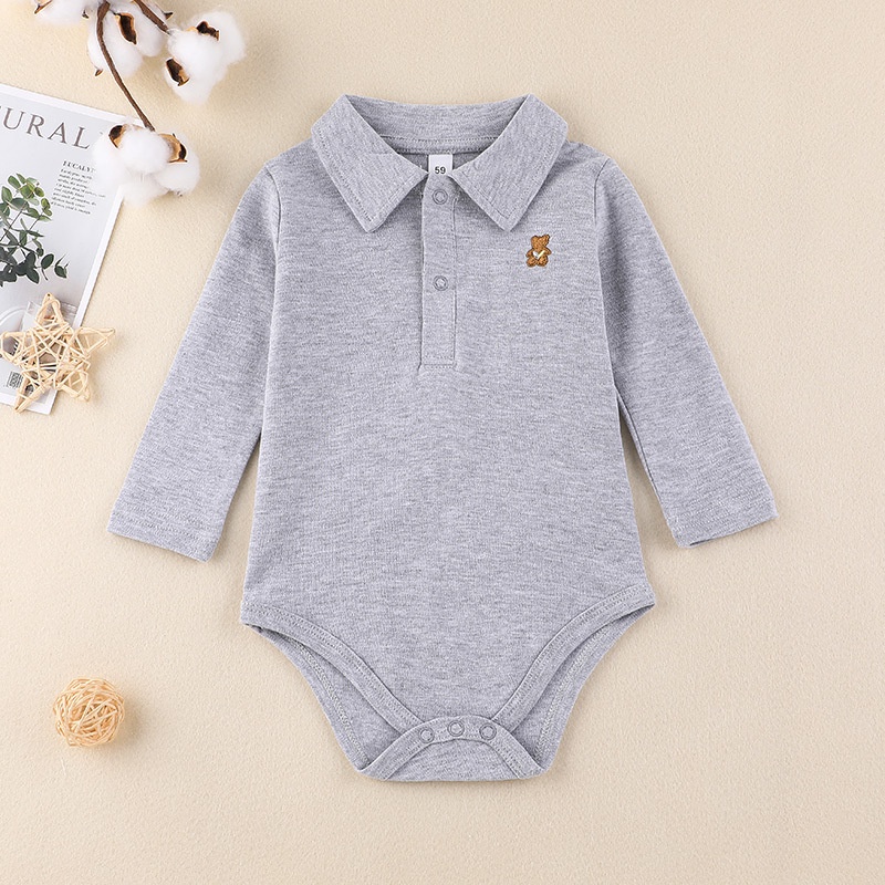 Body bé gái bé trai đồ sơ sinh từ 0 đến 12 tháng Cotton bodysuit liền thân mùa hè dài tay quần áo cho bé trẻ em