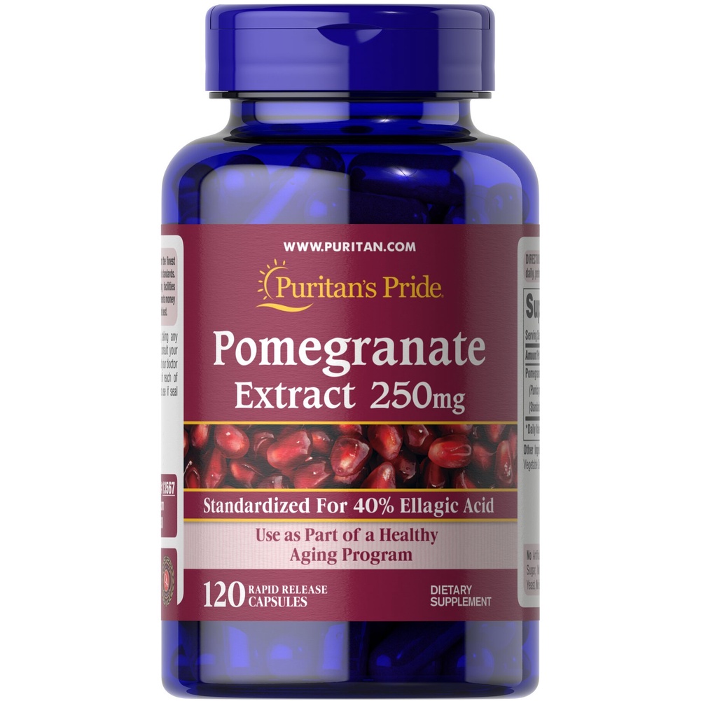 Viên Uống Chống Nắng Nội Sinh, Trắng Da, Giảm Nám Pomegranate Extract 250mg Puritan's Pride