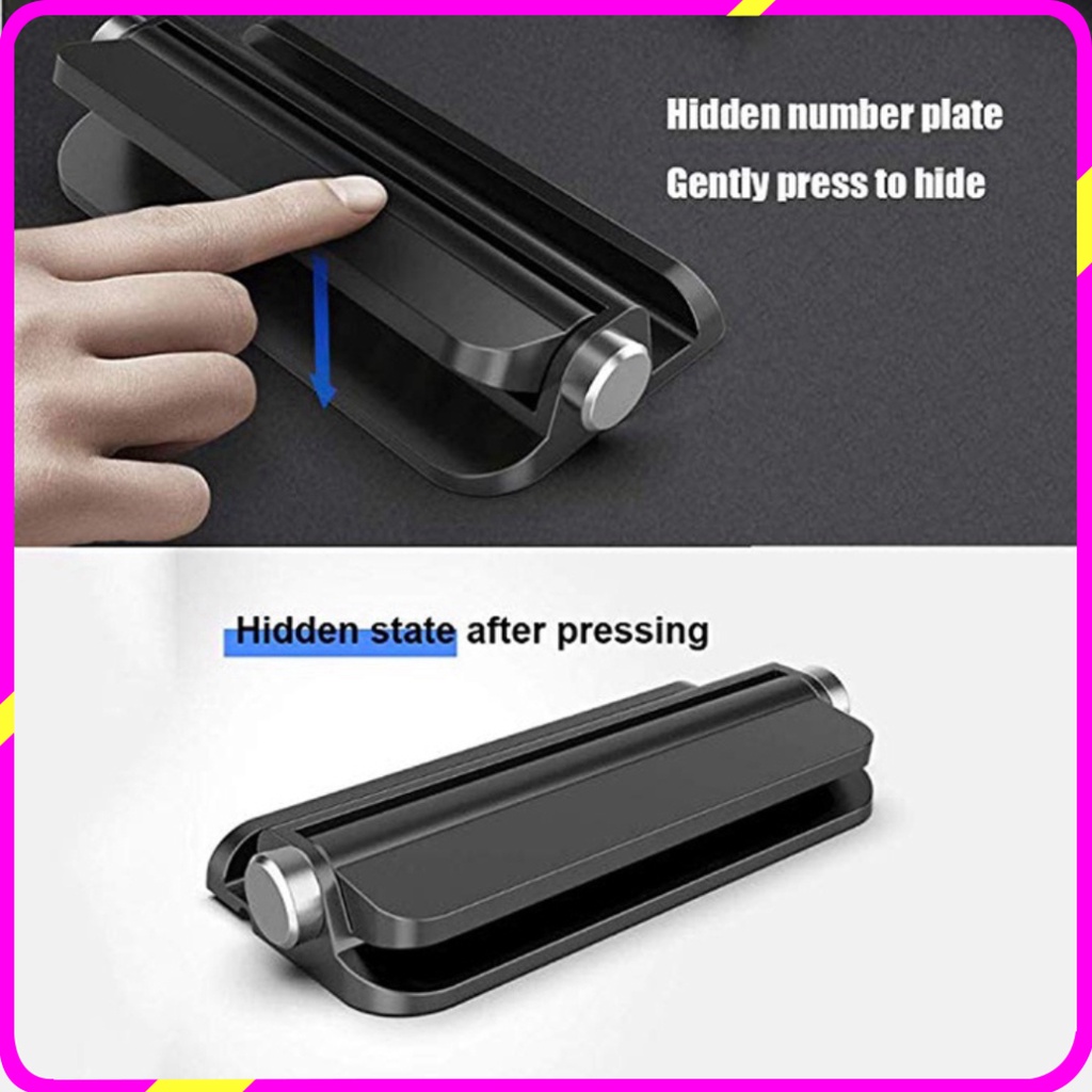 Bảng số kiêm giá đỡ điện thoại trên taplo ô tô, chất liệu nhựa ABS và PC, tích hợp bảng số p