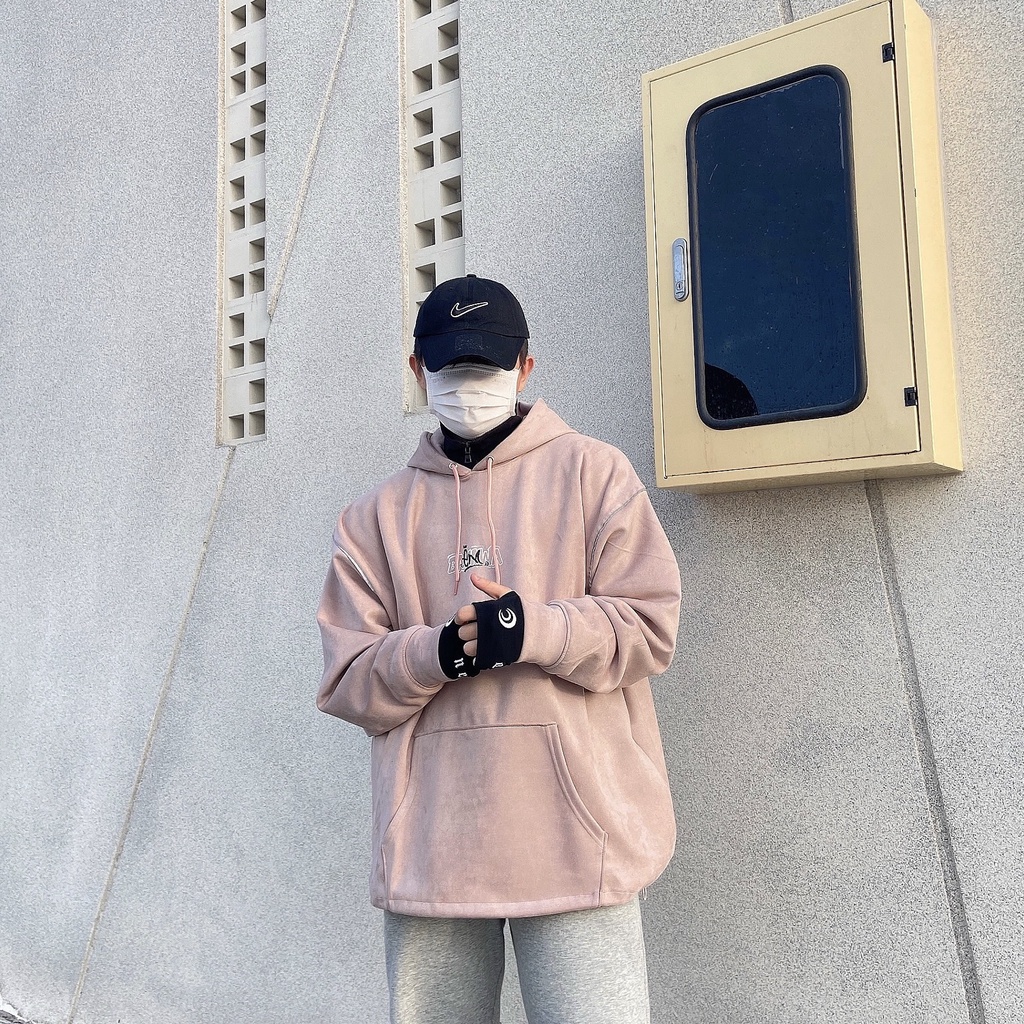 Áo Hoodie nỉ bông Local Brand Banawa form rộng nam nữ unisex - Criminal Hoodie - Màu hồng