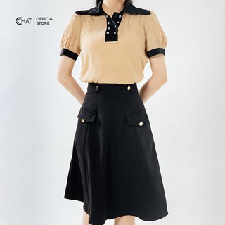 Chân váy bổ mảnh cạp cá TT CCHAT