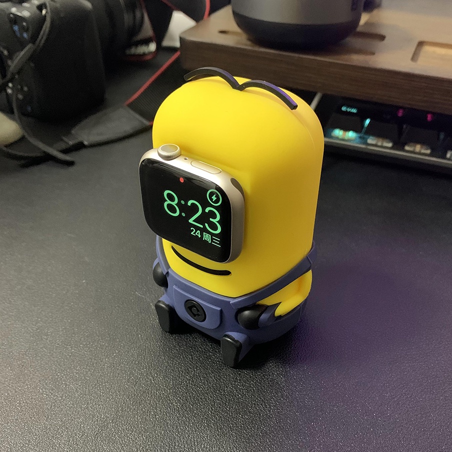 Đế sạc Minion hoạt động với dòng đồng hồ 4/5/6/7 Chân đế dễ thương sáng tạo （Không bao gồm bộ sạc！）