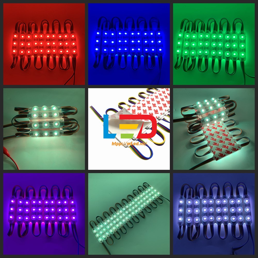 Led thanh 3 bóng RGB, kích thước 6815, chip led 5050, loại chất lượng cao