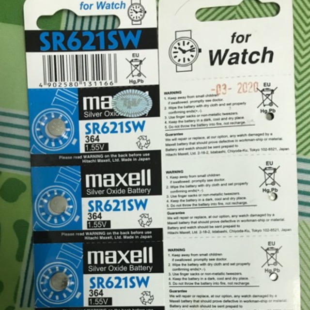 Bộ 2 Pin đồng hồ đeo tay Maxell Nhật