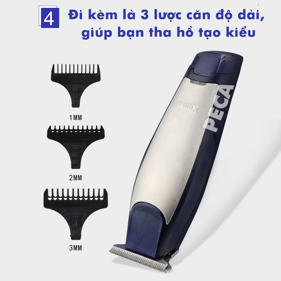 Tông đơ chấn viền sắc nét Kemei KM 5021 nhỏ gọn tiện lợi có thể khắc tóc phân phối chính hãng