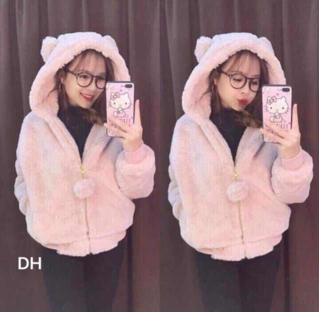 Áo lông tai gấu 2 lớp cực đẹp_DH1800 TUYỂN SỈ | BigBuy360 - bigbuy360.vn