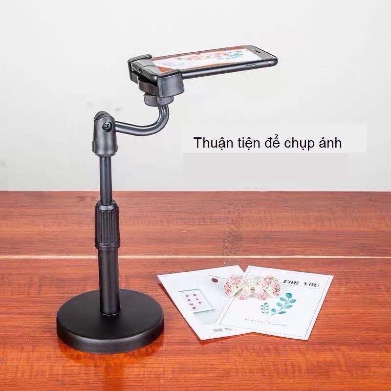 Giá Đỡ Điện Thoại Livestream Quay TikTok Xem Video Đế Ổn Định Xoay 360 Độ Dùng Để Quay Phim Ghi Hình kệ chữ L