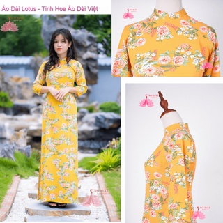 (Giá Sale)Áo Dài Thời Trang Hoa Nhí Cao Cấp Vàng Hoa Nhỏ Cổ Truyền Thống - HD0108 cung cấp bởi Áo Dài Lotus