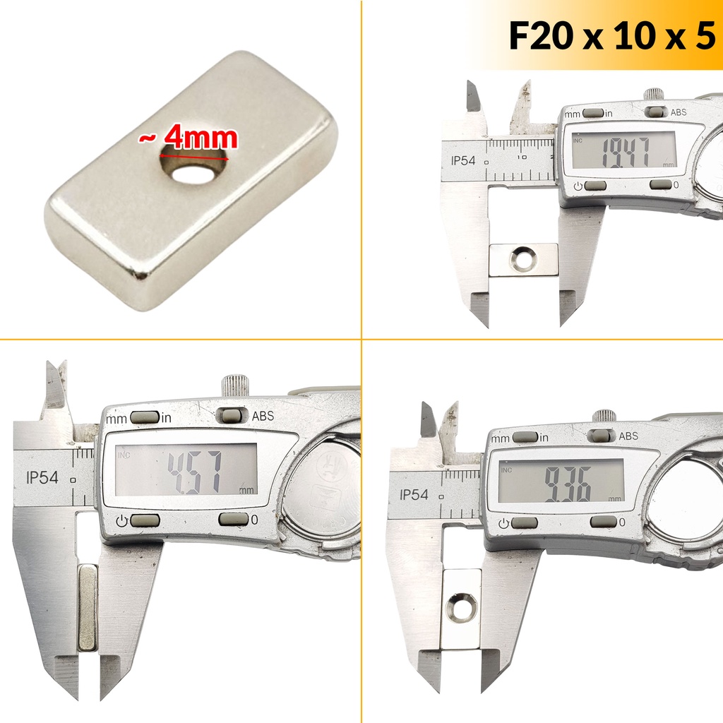 Nam châm đất hiếm chữ nhật có lỗ