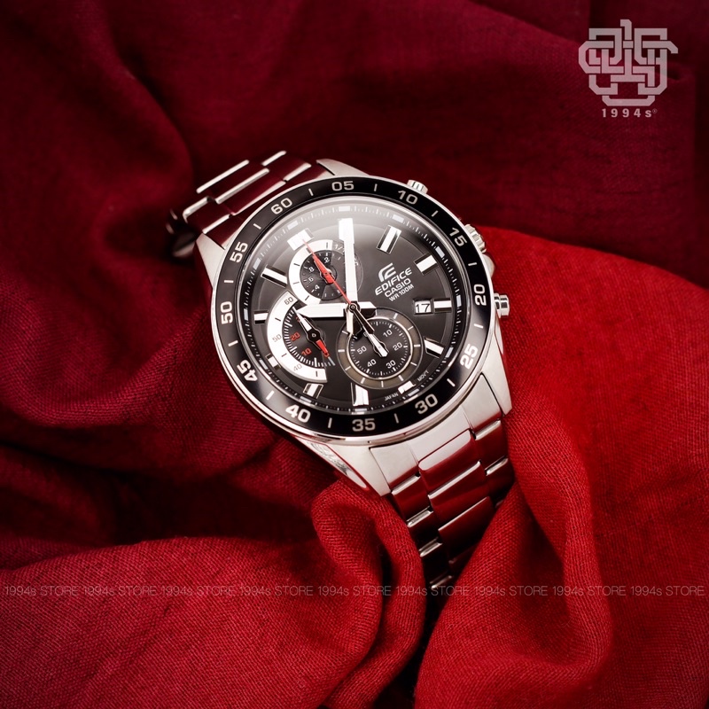 Đồng hồ nam Casio Edifice EFV-550D-1A dây thép chính hãng