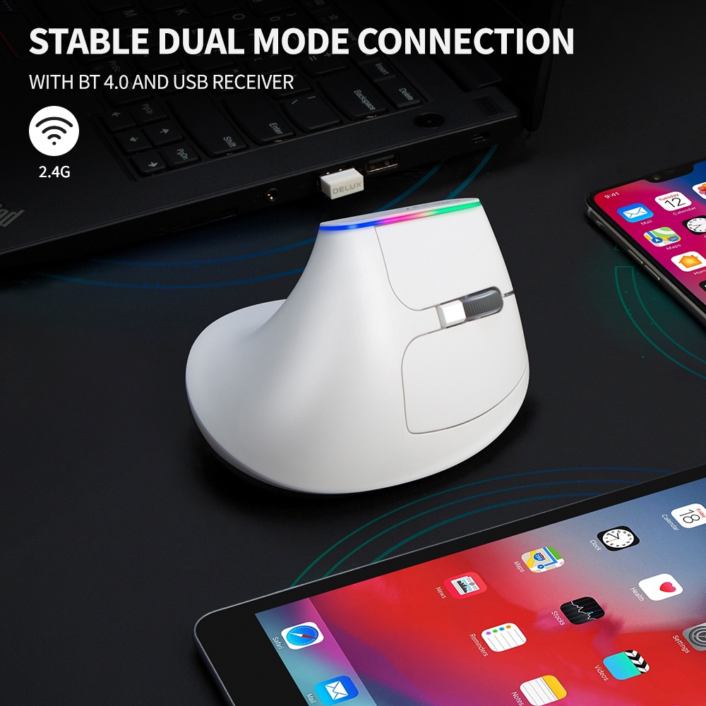 Chuột gaming Delux M618C 1600 DPI không dây tiện lợi