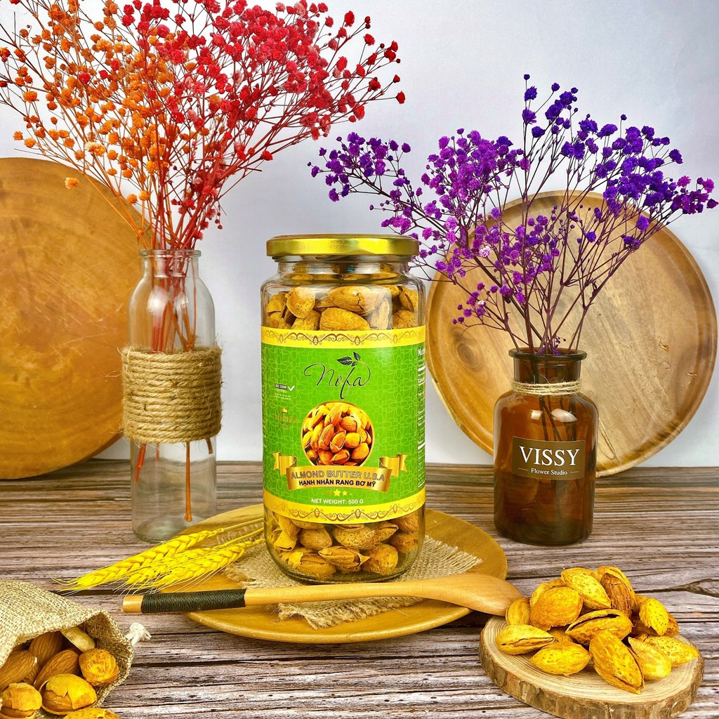 Hạnh nhân rang bơ NOFA thơm giòn 500g, Hạnh nhân mật ong, Hạt hạnh nhân Mỹ vỏ mỏng | BigBuy360 - bigbuy360.vn