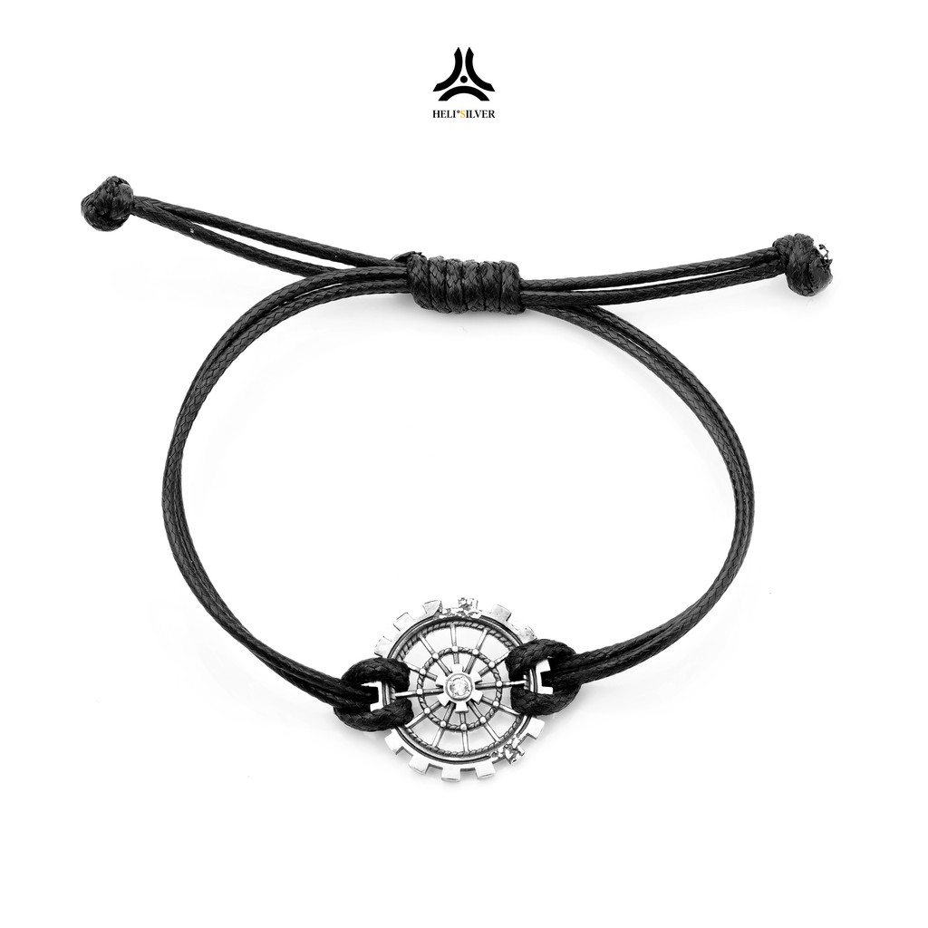 Vòng tay bạc nam, nữ HeliSilver POWERFUL WHEEL S925 VTBN0150