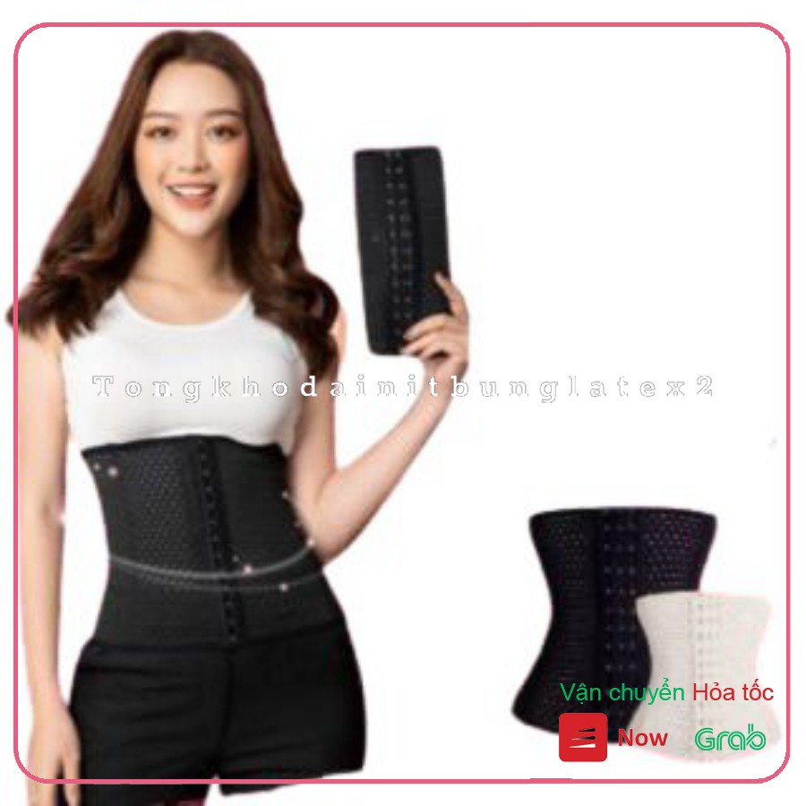 [Tặng Liner] Đai nịt bụng chuẩn Hy Lạp Latex cao cấp - Gen nịt bụng cao su thông hơi nhập khẩu