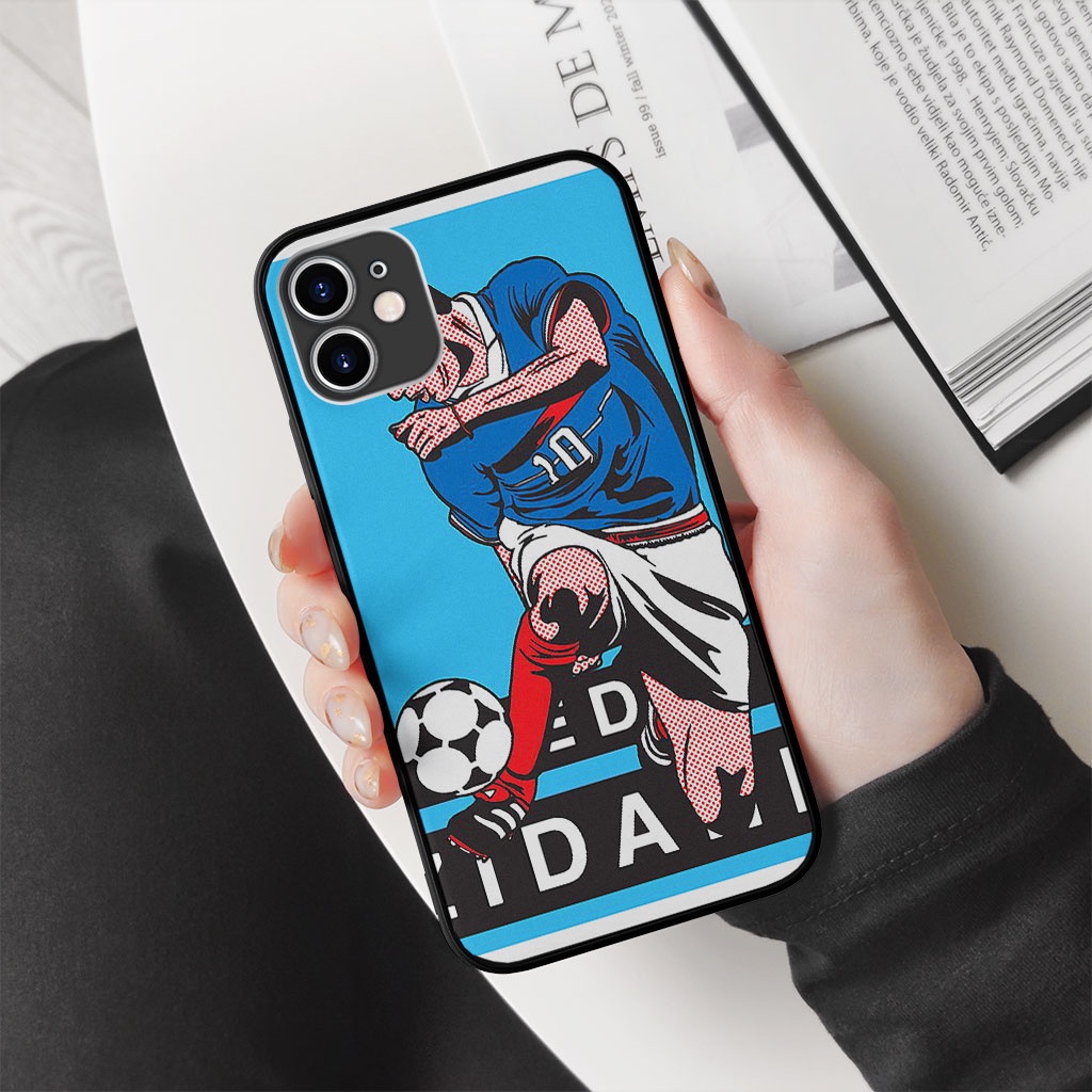 Ốp lưng zinedine zidane nhảy cao đỡ banh pro 13 11 12 promax 7 8 plus xs X Xr  FOO20221982