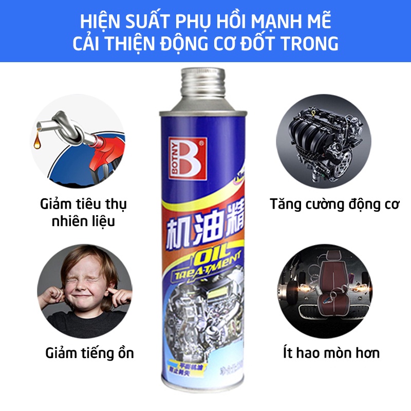 Dung dịch phụ gia dầu nhớt Botny B-1759, giúp tăng tuổi thọ động cơ, giảm tiêu thụ nhiên liệu, cải thiện độ ổn định,