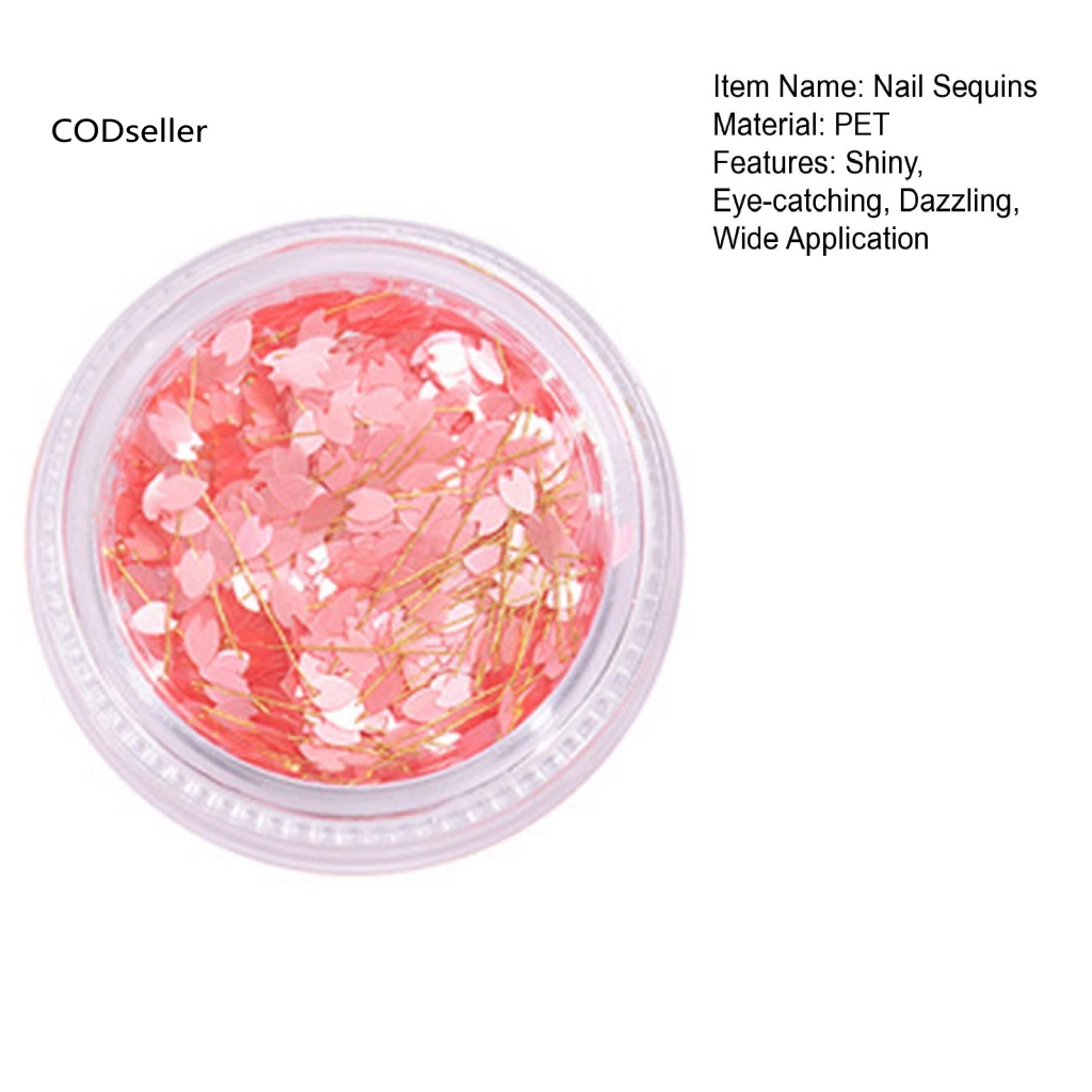 1 Hộp Kim Tuyến Lấp Lánh Trang Trí Móng Tay Nghệ Thuật Đa Năng