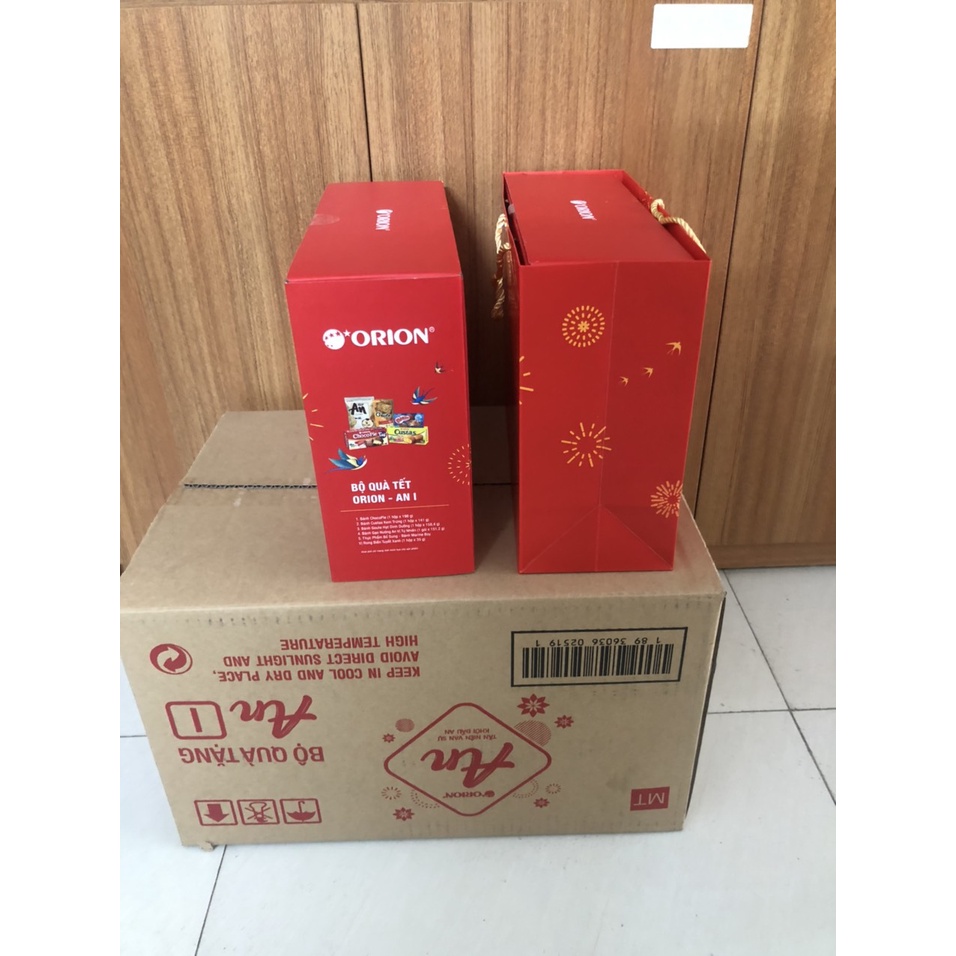 Thùng 4 Hộp Quà Tết Orion An 2022 loại nhỏ 693,7g (kèm túi xách giấy) | BigBuy360 - bigbuy360.vn