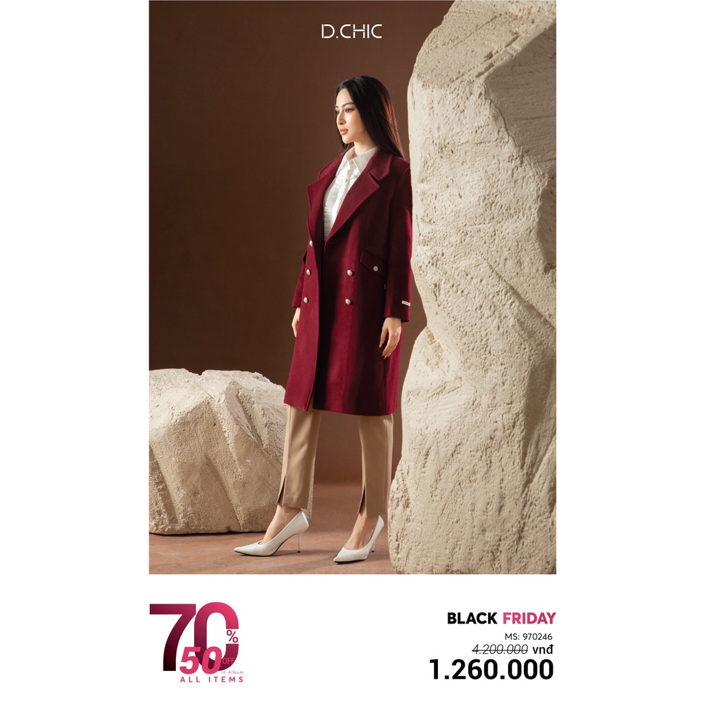 Áo dạ dài 6 Cúc D.CHIC MS: 970246