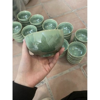 Combo_  Bộ bát đĩa Xanh Ngọc Bích gốm sứ Bát Tràng ( Hàng Loại 1 )