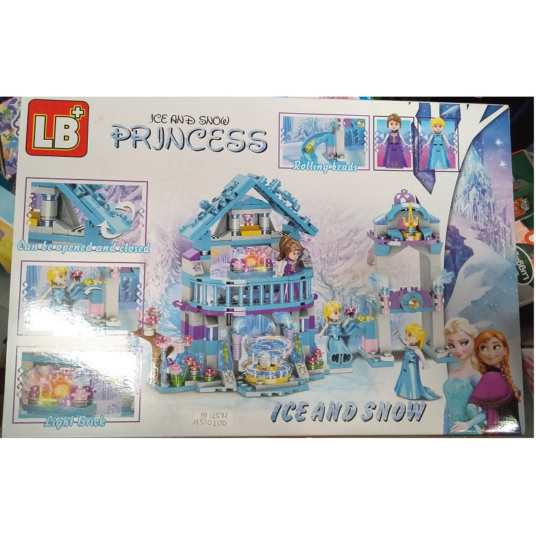 Bộ Lego lắp ráp xếp hình Mô hình Ngôi nhà băng tuyết của Elsa 411 mảnh-mã LB574