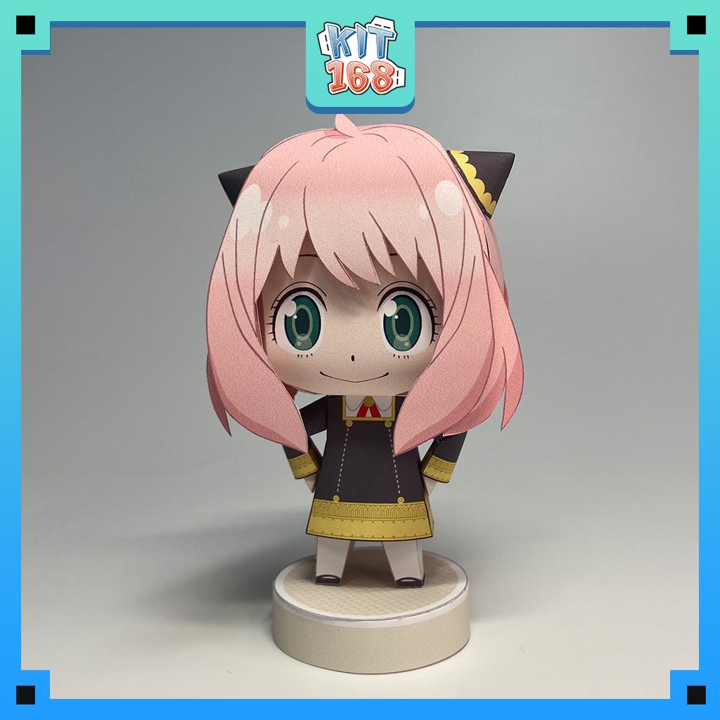 Mô hình giấy Anime Chibi Anya - Spy x Family + kit hộp trang trí