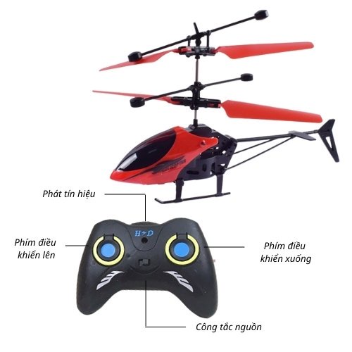 Máy bay điều khiển từ xa, đồ chơi máy bay trực thăng điều khiển từ xa mini chống va đập Mẹ sóc
