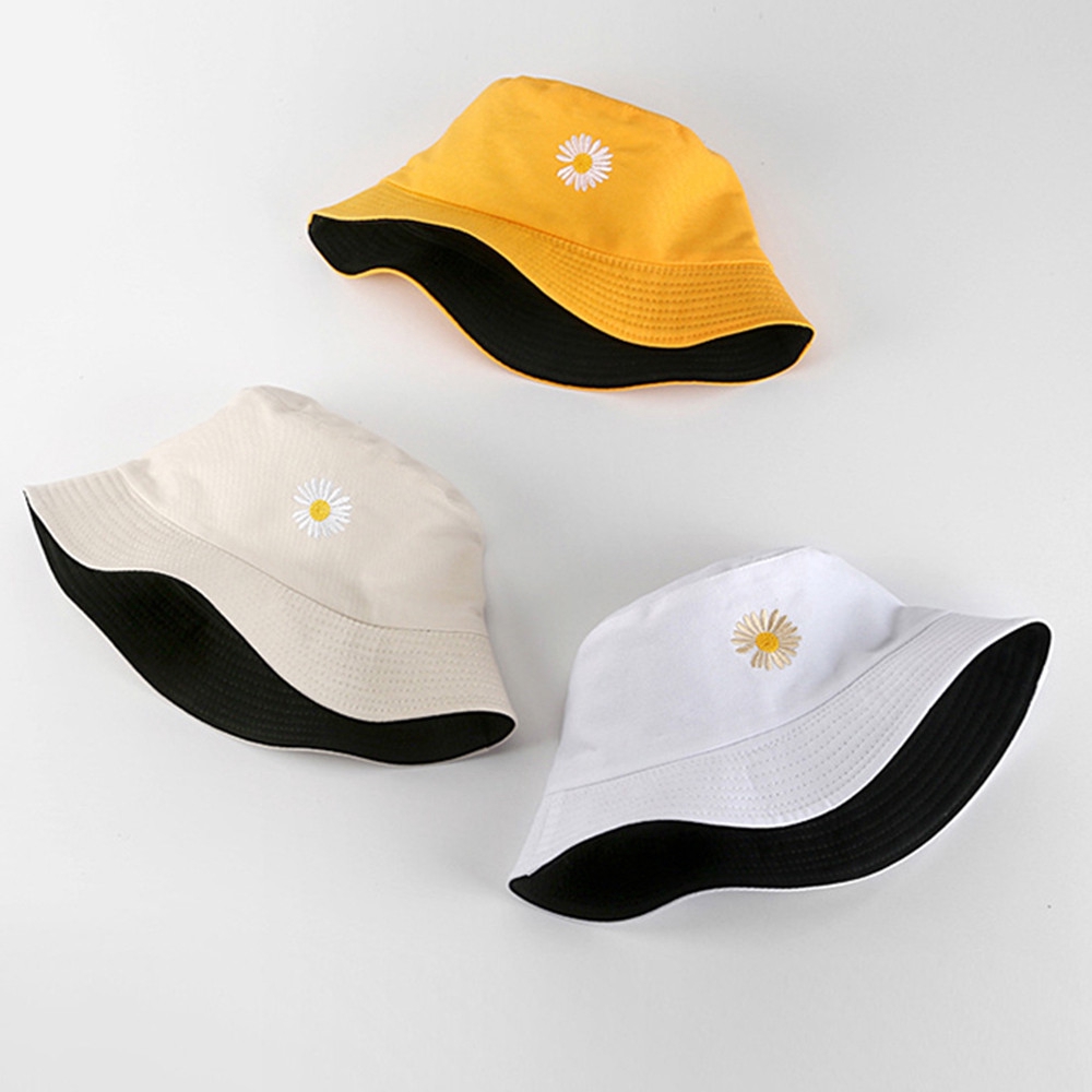 Nón Vành Thêu Hoa Cúc Thời Trang Mùa Hè Năng Động Dành Cho Nữ