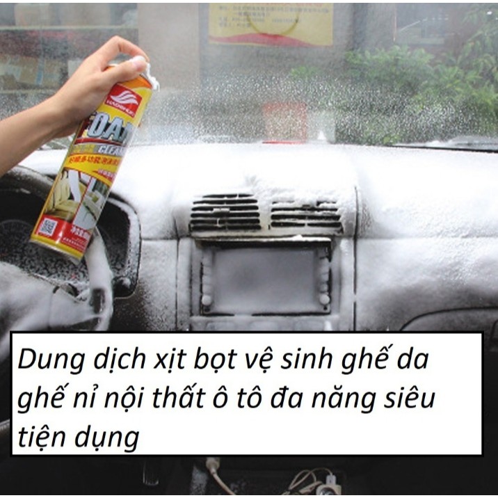 [ ĐÁNH LÀ SẠCH ] Chai Xịt bọt Đa Năng FOAM Cleaner Công Nghệ Mỹ Vệ Sinh Ghế Da, Nội Thất Ô TÔ, Túi Ví Da, Giày Dép....