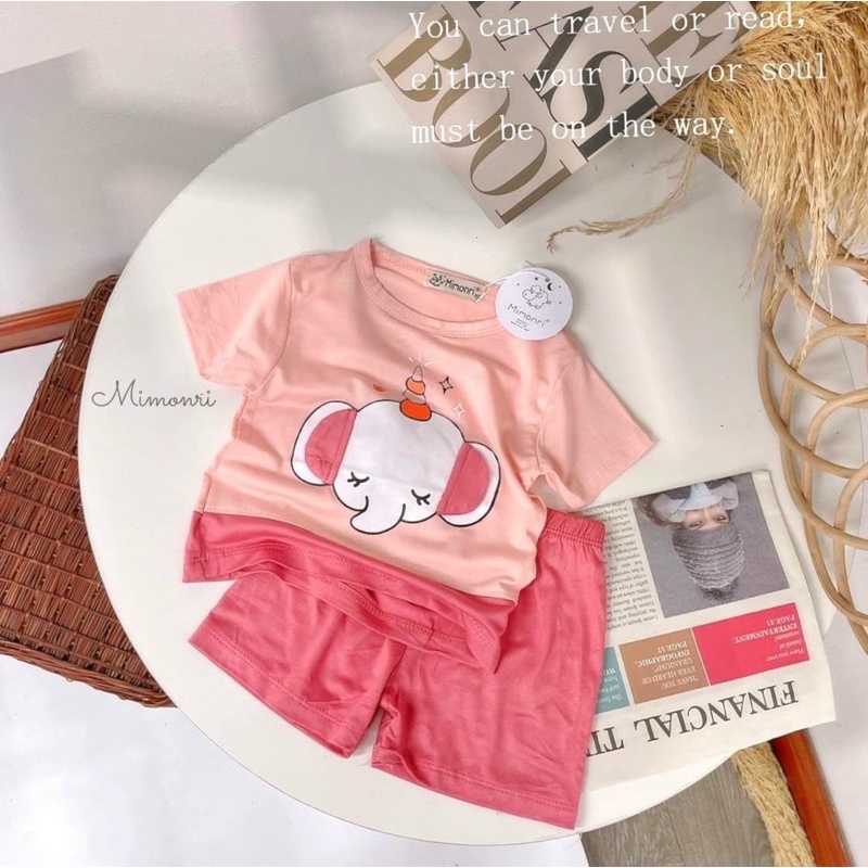 Bộ Cộc Tay Minmori Siêu Mát Cho Bé Chính Hãng