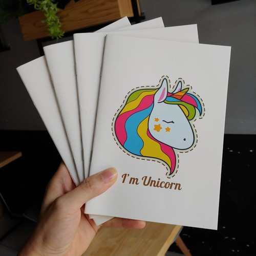 1 quyển vở I'M UNICORN khổ A5 như hình- Siêu xinh- Bìa cán mờ