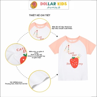 Dollarkids - cotton sg chính phẩm áo thun phối tay bé gái siêu dễ thương - ảnh sản phẩm 2