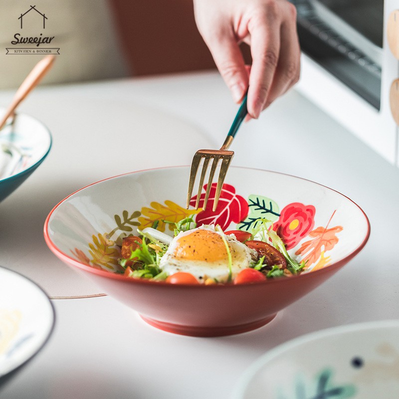 Bát đựng thức ăn Sweejar cỡ lớn phong cách nhật bản tiện dụng 8.5 inch