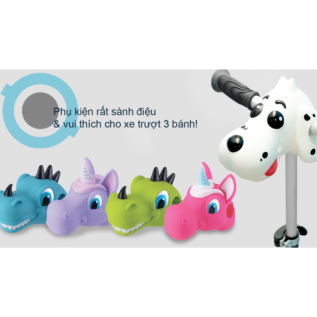 Bạn đồng hành Globber Scooter Friend - Đầu khủng long xanh lá