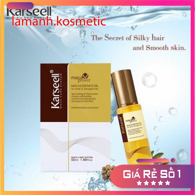 Tinh dầu dưỡng phục hồi tóc Karseell Maca Essence Oil – 50ml dưỡng tóc khô sơ trẻ ngọn vào nếp hương thơm quyến rũ