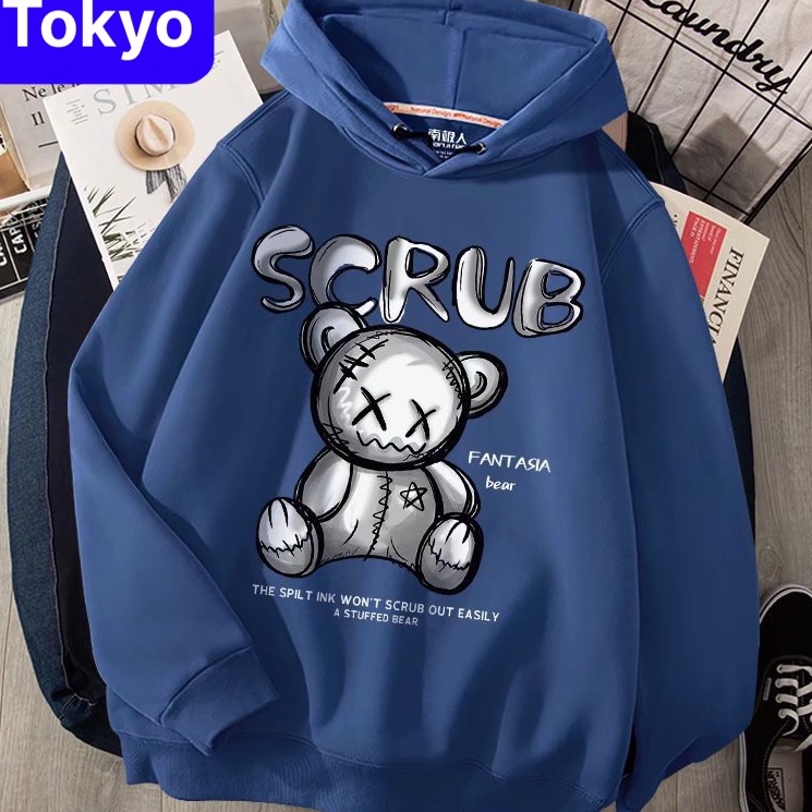 ÁO NỈ IN HÌNH GẤU SCRUB SIÊU NÉT, ÁO HOODIE NAM NỮ FROM RỘNG CHẤT MỊN CAO CẤP NEW - TOKYO FASHION